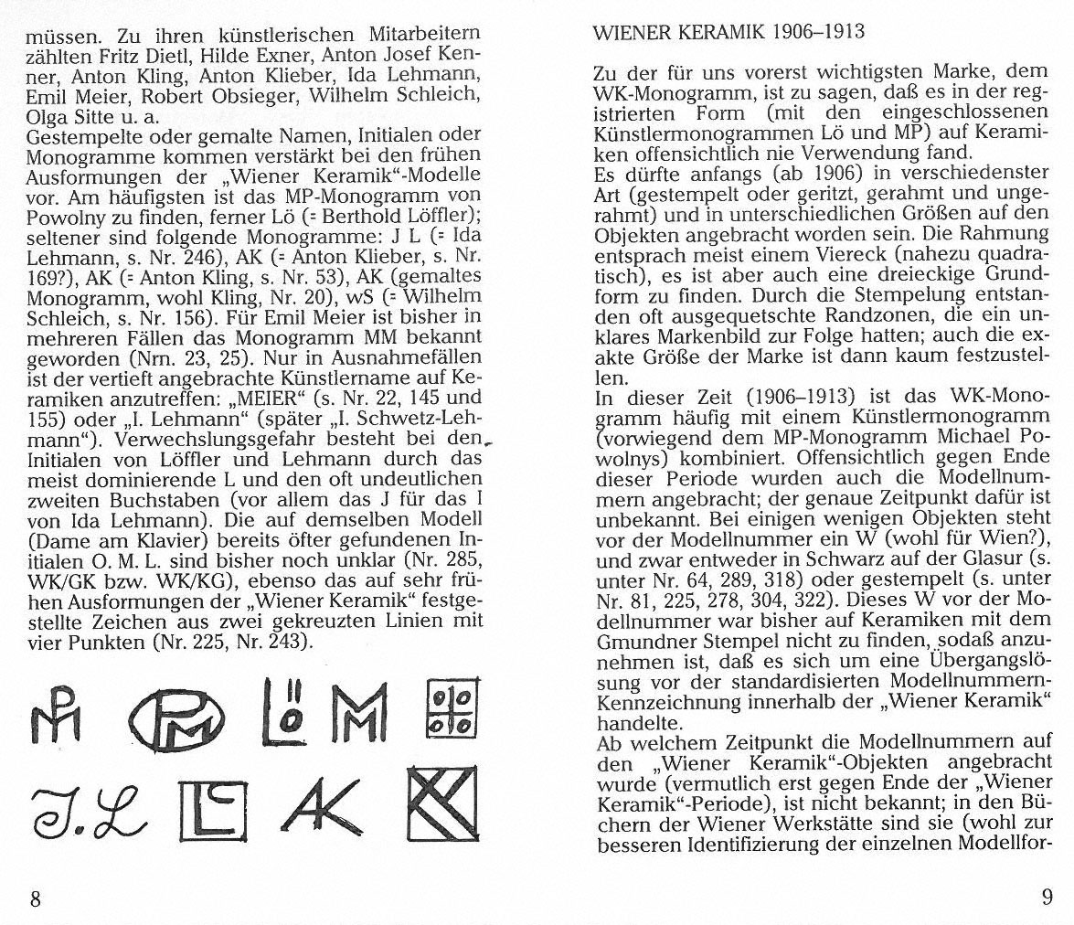 Markenlexikon 3 Wiener Keramik